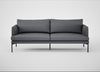 Matera 3 Seater Sofa Siena Cotton Shale Grey / Black