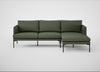 Matera Right Hand Facing Chaise Sofa Loop Boucle Forest / Black