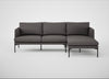 Matera Right Hand Facing Chaise Sofa Loop Boucle Granite / Black