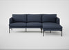 Matera Right Hand Facing Chaise Sofa Loop Boucle Navy / Black