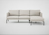 Matera Right Hand Facing Chaise Sofa Loop Boucle Polar / Black