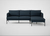 Matera Right Hand Facing Chaise Sofa Siena Cotton Deep Sea / Black