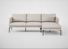 Matera Right Hand Facing Chaise Sofa Siena Cotton Natural / Black