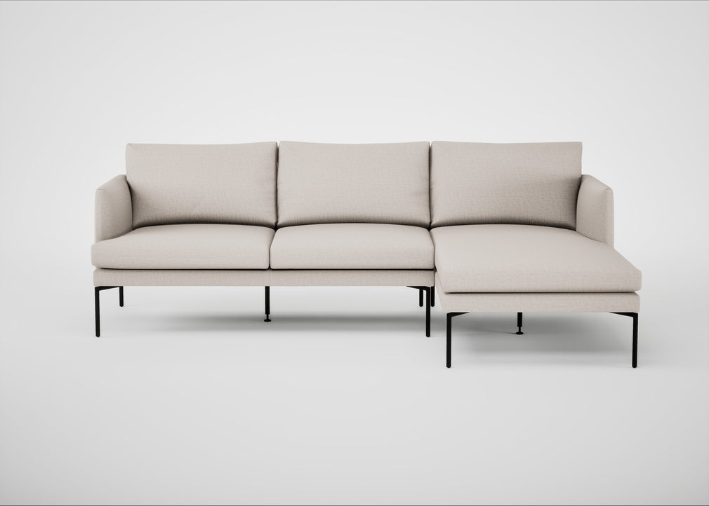 Matera Right Hand Facing Chaise Sofa Siena Cotton Natural / Black