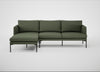 Matera Left Hand Facing Chaise Sofa Loop Boucle Forest / Black