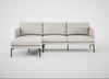 Matera Left Hand Facing Chaise Sofa Loop Boucle Polar / Black