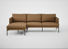 Matera Left Hand Facing Chaise Sofa Siena Cotton Clay / Black