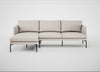 Matera Left Hand Facing Chaise Sofa Siena Cotton Natural / Black