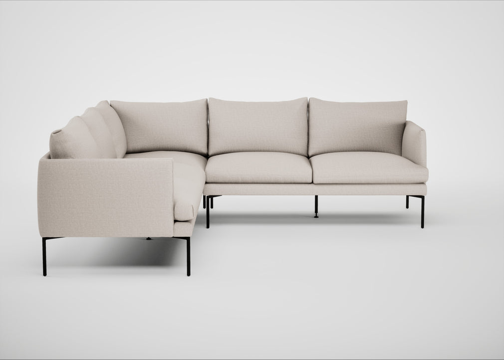 Matera Large Corner Sofa Siena Cotton Natural / Black