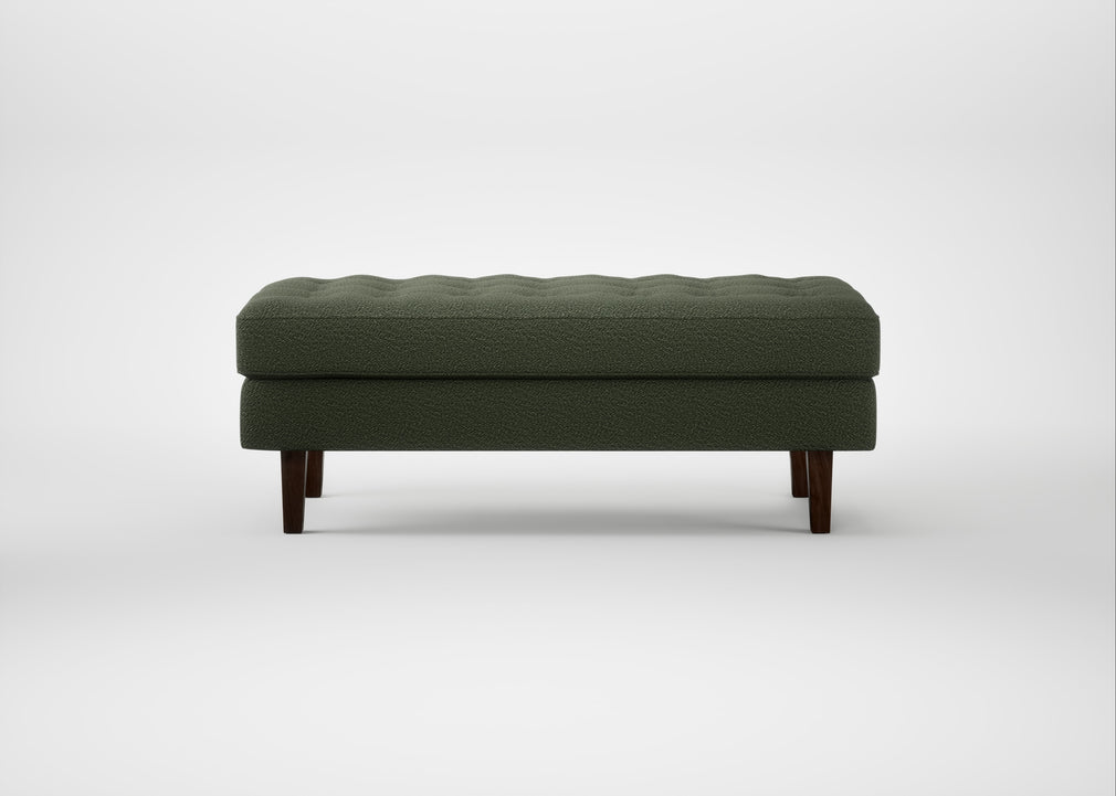 Hepburn Ottoman Loop Boucle Forest / Walnut