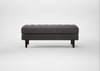 Hepburn Ottoman Loop Boucle Granite / Walnut