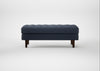 Hepburn Ottoman Loop Boucle Navy / Walnut