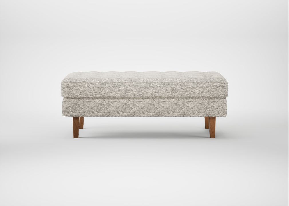 Hepburn Ottoman Loop Boucle Polar / Natural