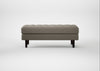 Hepburn Ottoman Loop Boucle Taupe / Walnut