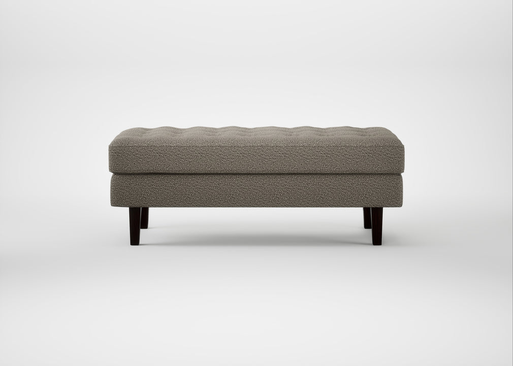 Hepburn Ottoman Loop Boucle Taupe / Walnut