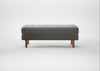 Hepburn Ottoman Nobilis Velvet Dolphin / Natural