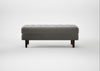 Hepburn Ottoman Nobilis Velvet Dolphin / Walnut