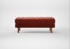 Hepburn Ottoman Nobilis Velvet Rust / Wenge Black