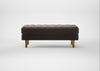 Hepburn Ottoman Nobilis Velvet Sable / Natural
