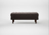 Hepburn Ottoman Nobilis Velvet Sable / Walnut
