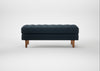 Hepburn Ottoman Siena Cotton Deep Sea / Natural