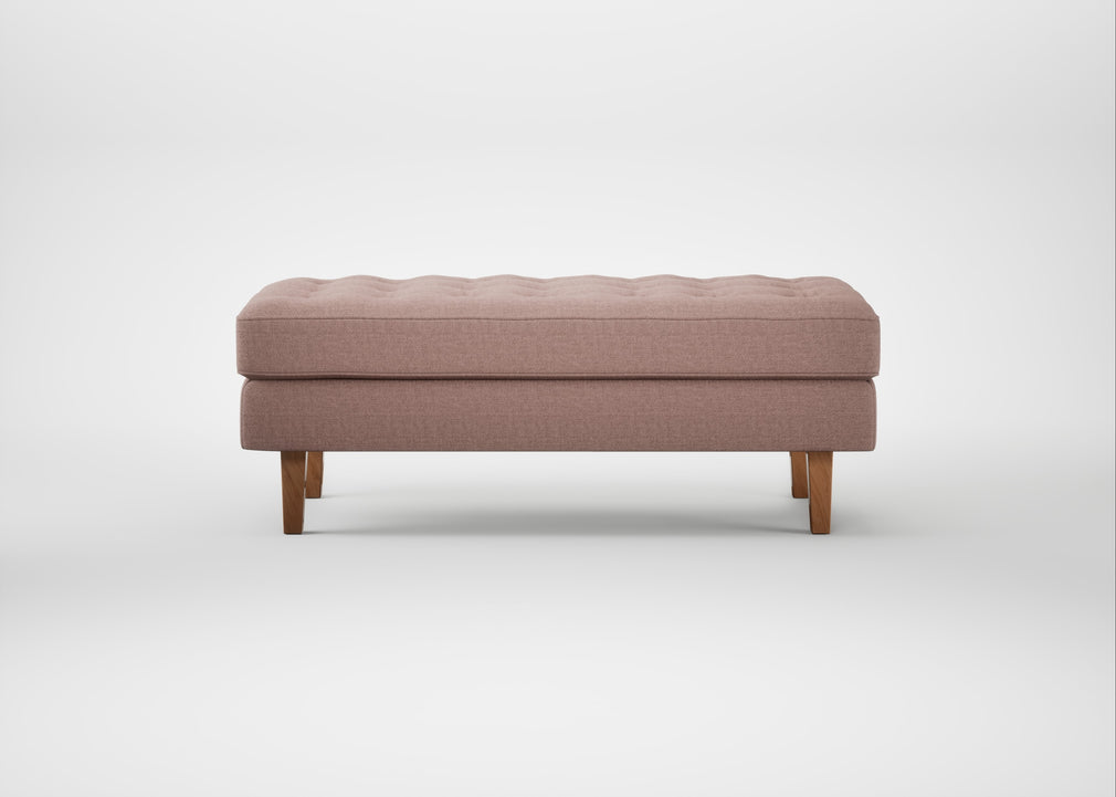 Hepburn Ottoman Siena Cotton Dusky Pink / Natural
