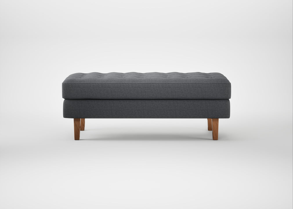 Hepburn Ottoman Siena Cotton Shale Grey / Natural