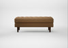 Hepburn Ottoman Siena Cotton Clay / Walnut