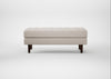 Hepburn Ottoman Siena Cotton Natural / Walnut