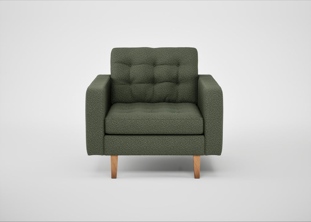 Hepburn Armchair Loop Boucle Forest / Natural