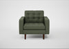 Hepburn Armchair Loop Boucle Forest / Walnut