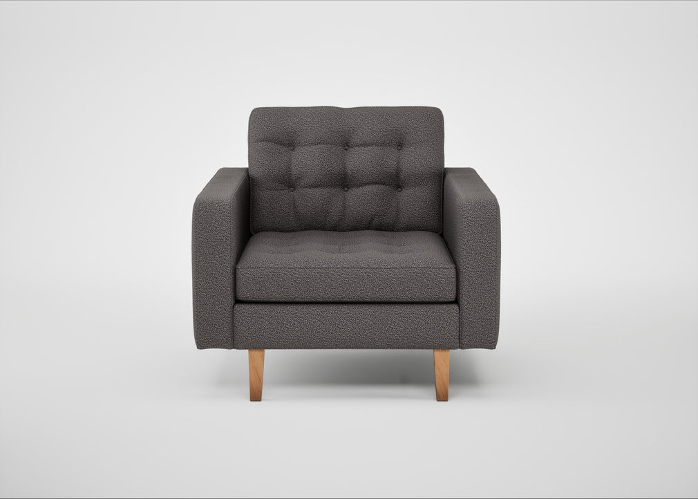 Hepburn Armchair Loop Boucle Granite / Natural