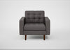 Hepburn Armchair Loop Boucle Granite / Walnut