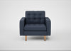 Hepburn Armchair Loop Boucle Navy / Natural