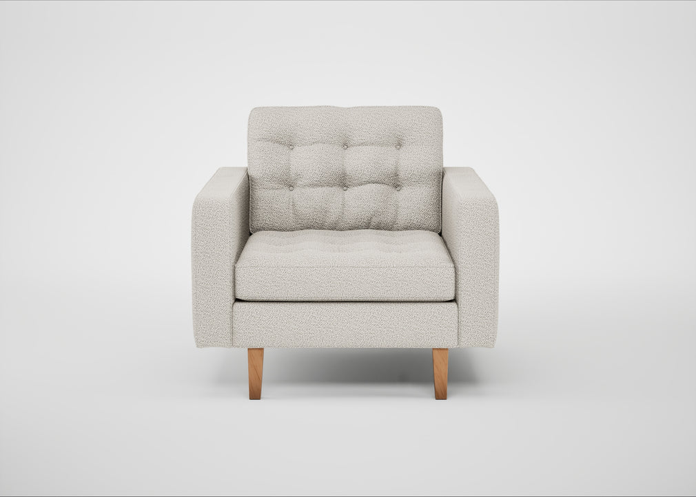 Hepburn Armchair Loop Boucle Polar / Natural
