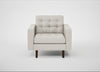 Hepburn Armchair Loop Boucle Polar / Walnut