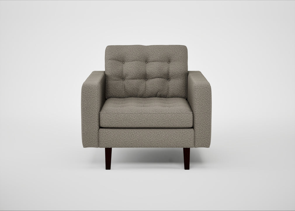 Hepburn Armchair Loop Boucle Taupe / Natural