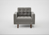 Hepburn Armchair Nobilis Velvet Dolphin / Walnut