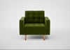 Hepburn Armchair Nobilis Velvet Leaf / Natural
