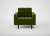 Hepburn Armchair Nobilis Velvet Leaf / Walnut