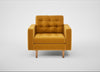 Hepburn Armchair Nobilis Velvet Mustard / Natural