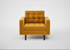 Hepburn Armchair Nobilis Velvet Mustard / Walnut