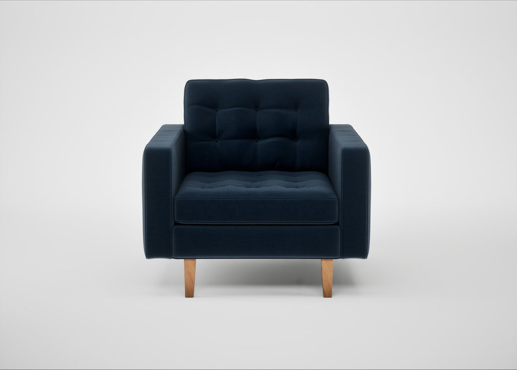 Hepburn Armchair Nobilis Velvet Night / Natural