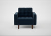 Hepburn Armchair Nobilis Velvet Night / Walnut