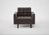 Hepburn Armchair Nobilis Velvet Sable / Wenge Black