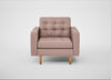 Hepburn Armchair Siena Cotton Dusky Pink / Natural