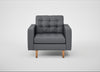 Hepburn Armchair Siena Cotton Shale Grey / Natural