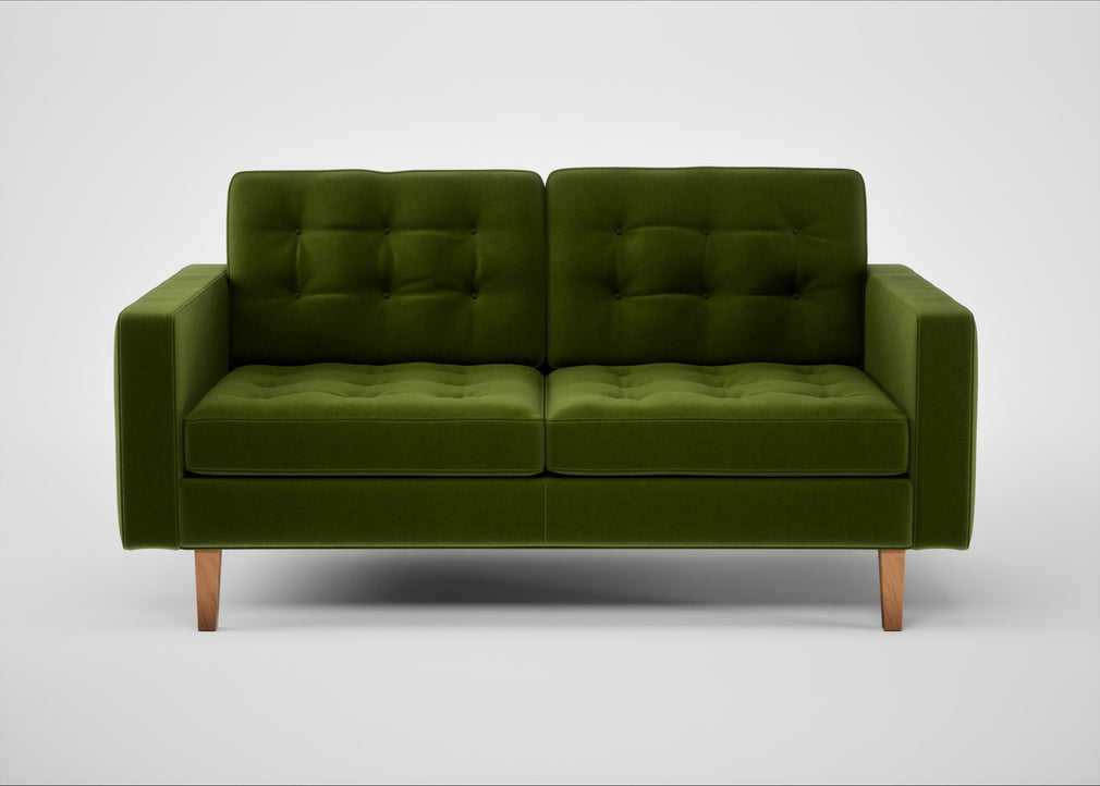 Hepburn 2 Seater Sofa Nobilis Velvet Leaf / Natural