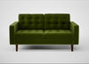 Hepburn 2 Seater Sofa Nobilis Velvet Leaf / Walnut