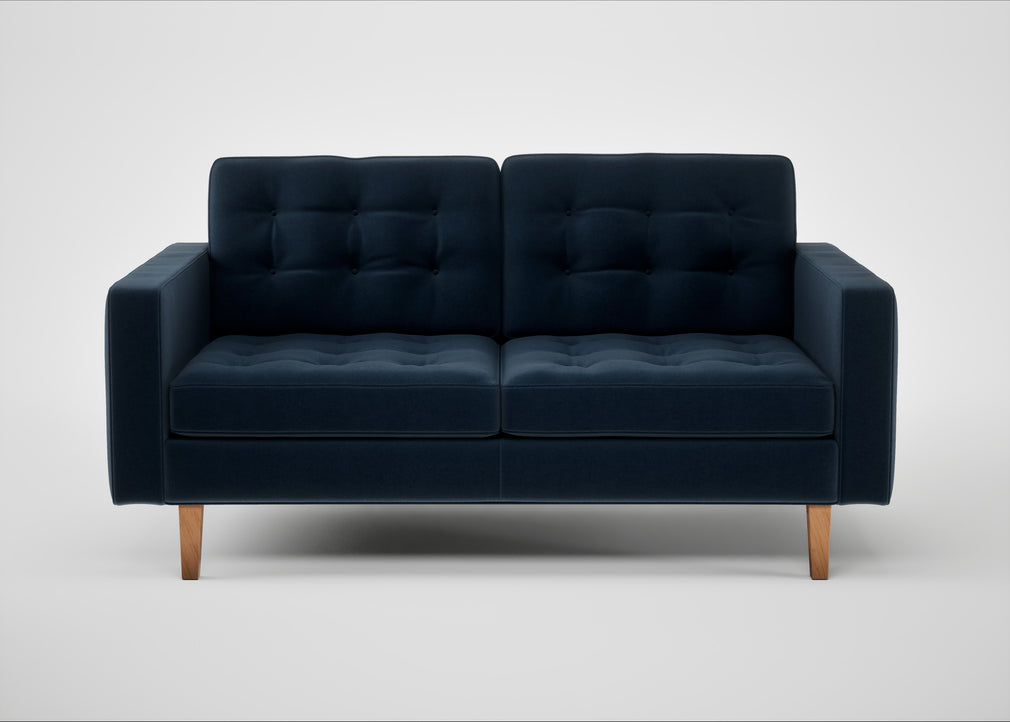 Hepburn 2 Seater Sofa Nobilis Velvet Night / Natural